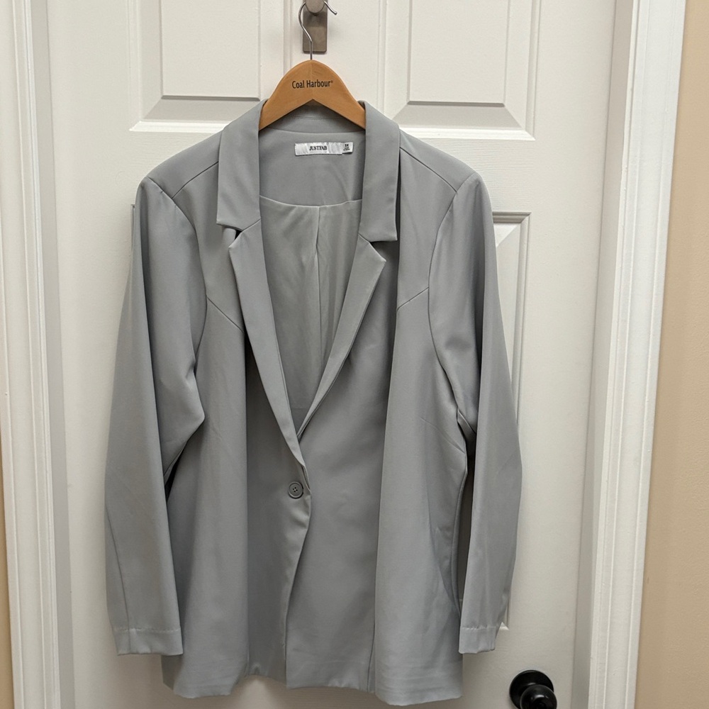 JustFab Light Gray Women's Blazer